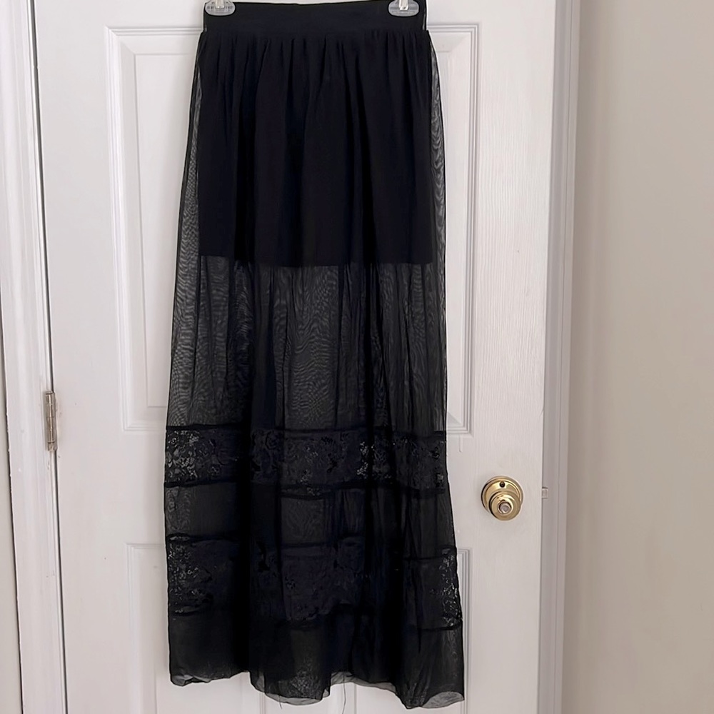 Gracia Black See-Through Maxi
